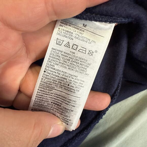 Relaxed Gap Logo Zip Hoodie, Blue, M, 218871 - Picture 4 of 4